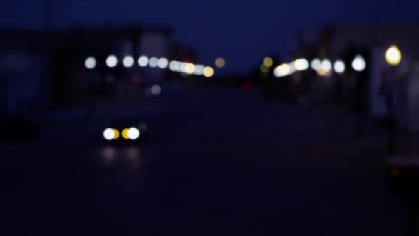 在晚上的街道视图 — 图库视频影像