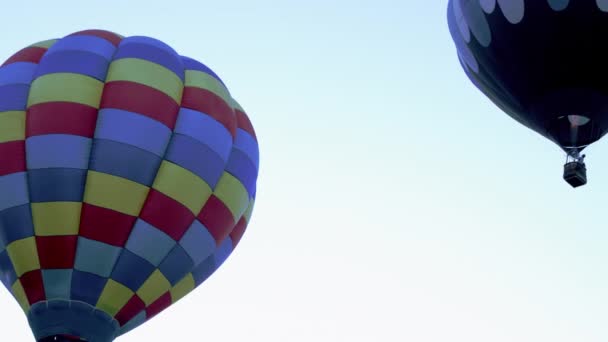 Heißluftballons in utah — Stockvideo