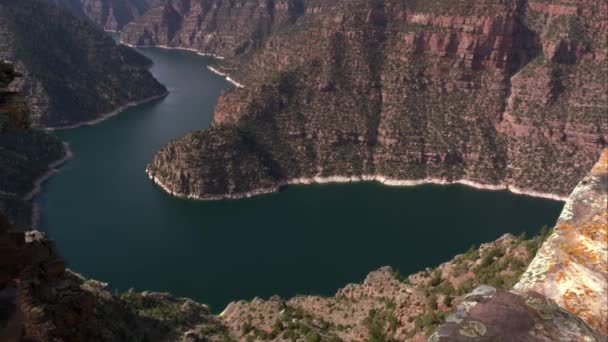 Flaming Gorge from Red Canyon — Stock Video