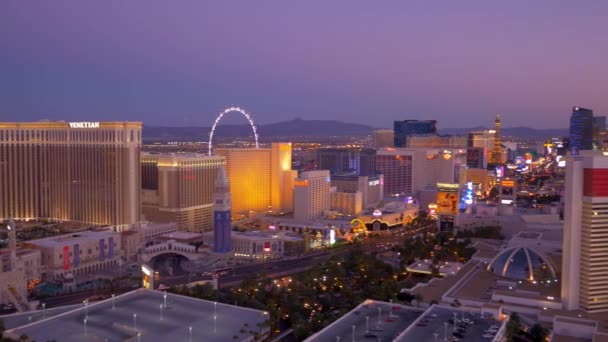 Las Vegas Skyline bei Sonnenaufgang — Stockvideo