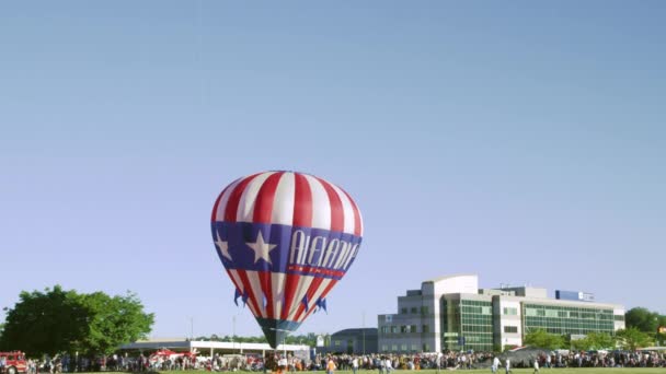 Hete luchtballon in Utah — Stockvideo
