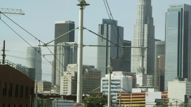 Padella dei grattacieli di Los Angeles . — Video Stock