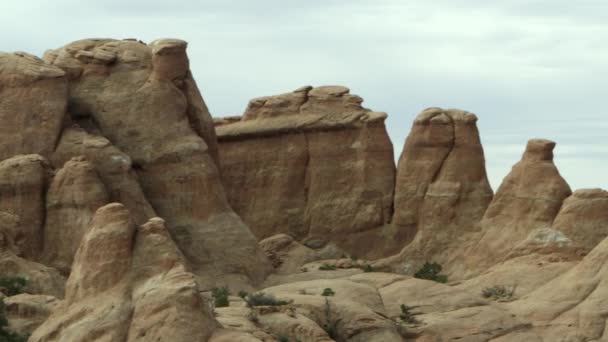 Las capas de arenisca cerca de Moab — Vídeos de Stock