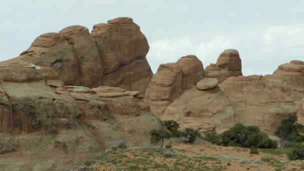 Moab yakınındaki kum taşı katmanları — Stok video