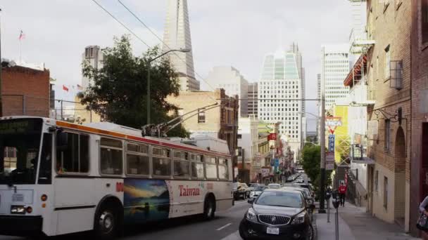 İşlek cadde Chinatown, San Francisco — Stok video