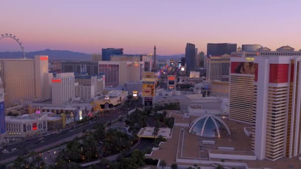 Skyline de Las Vegas al amanecer — Vídeos de Stock