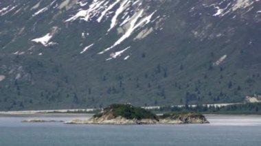Hızlandırılmış görünümü tarafından ve bir ada bir koyda Glacier Körfezi çevresinde geçen.