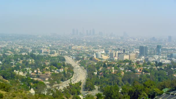 Los Angeles de Mulholland Drive — Vídeo de Stock