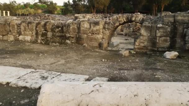 Beit She'an ruïnes in Israël — Stockvideo