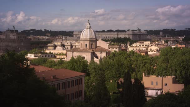 Panoramic shot of Rome skyline — Stock Video