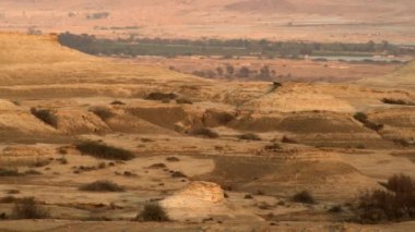 İsrail Çölü ve oasis Dead Sea yakınındaki