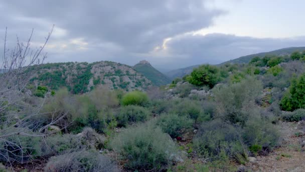 Λόφους κοντά Nimrod, Ισραήλ — Αρχείο Βίντεο