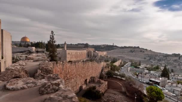 Временной отрыв от центра Иерусалима . — стоковое видео