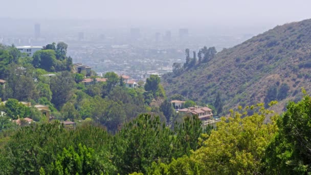 Los Angeles vanaf Mulholland Drive — Stockvideo