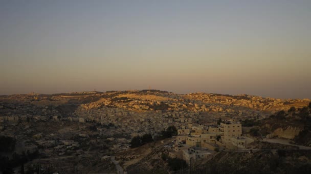 Pôr do sol sobre Jerusalém — Vídeo de Stock