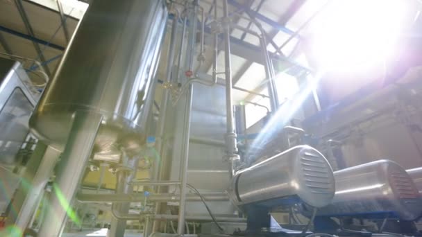 Plant picture, clean room equipment and stainless steel machines — Stock Video