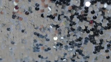 Yakın çekim kumaş dokusu, onun glitter görüntü vermek yansıtıcı noktalar ile kaplı.