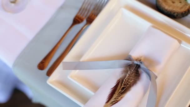 Düğün yemeği için özel düzenleme. — Stok video