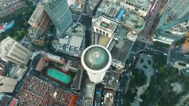 Increíbles vistas aéreas de Shanghai — Vídeo de stock