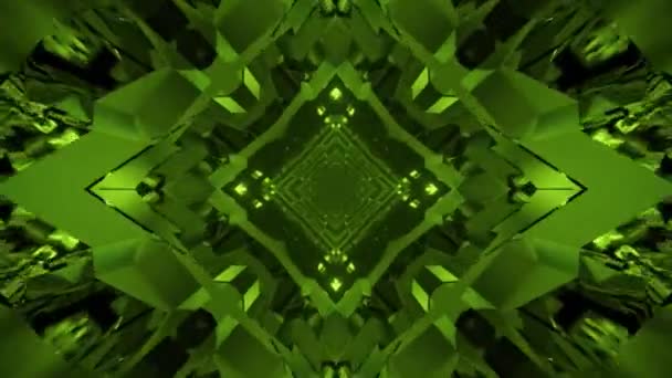 tekrarlanan yeşil eşkenar dörtgen desenlerinin dinamik 3d çizimi