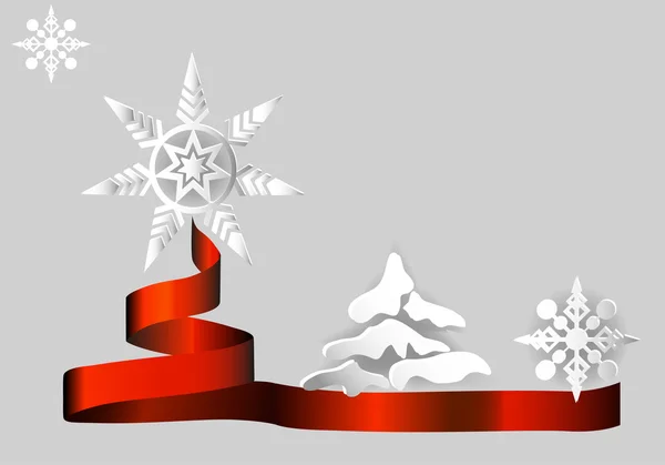 kar tanesi ve Noel ağacı