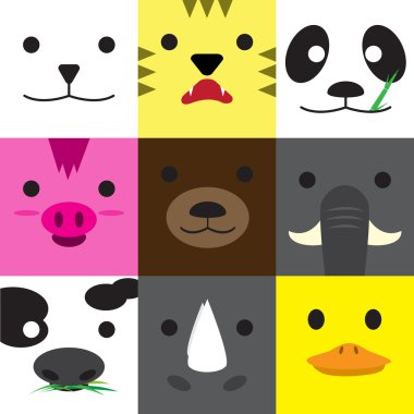 Hayvan yüzleri kümesi