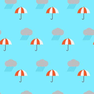 yağmur bulutu ve şemsiye