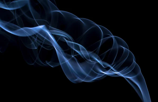 Siyah arkaplanda mavi duman
