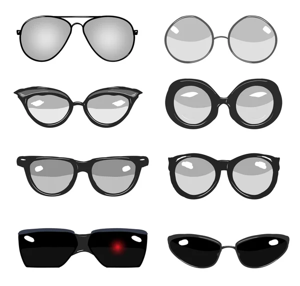 Colección de gafas esquema — Vector de stock