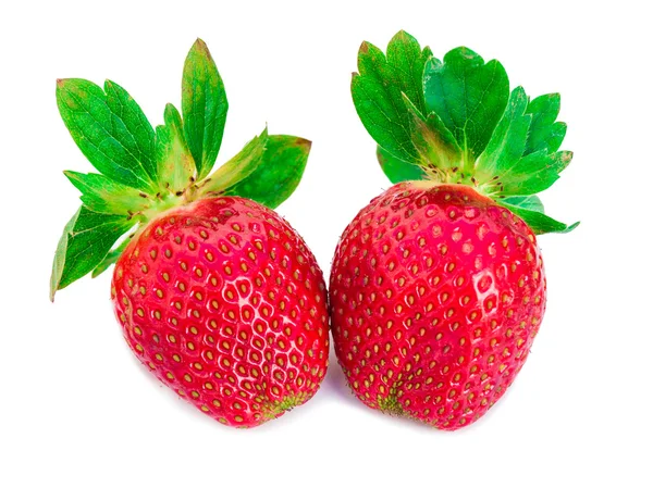 Röda bär jordgubbar isolerad på vit bakgrund, jordgubb. C — Stockfoto