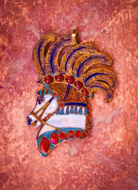 Beautiful jewelry with semiprecious stones, lapis lazuli, neckla
