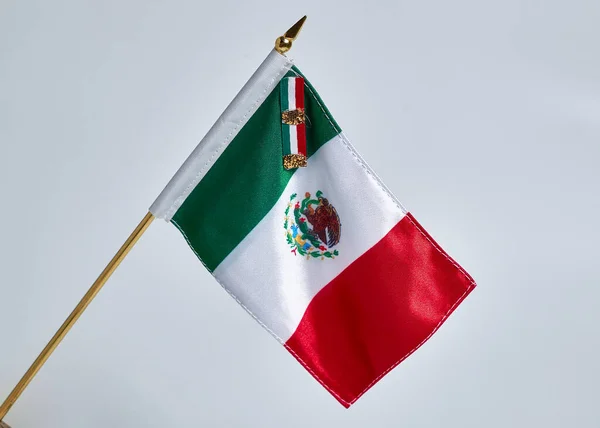 Bandera Mxico Sobre Fondo Blanco — стокове фото