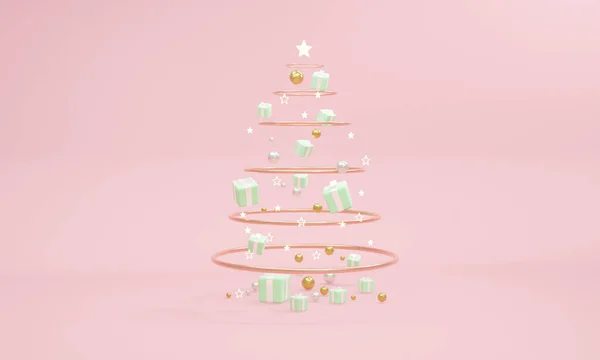 Concepto Representación Idea Creativa Abstracta Del Árbol Navidad Elementos Navideños — Foto de Stock