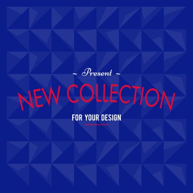 Yeni koleksiyon için Rhombus ve üçgen şekil