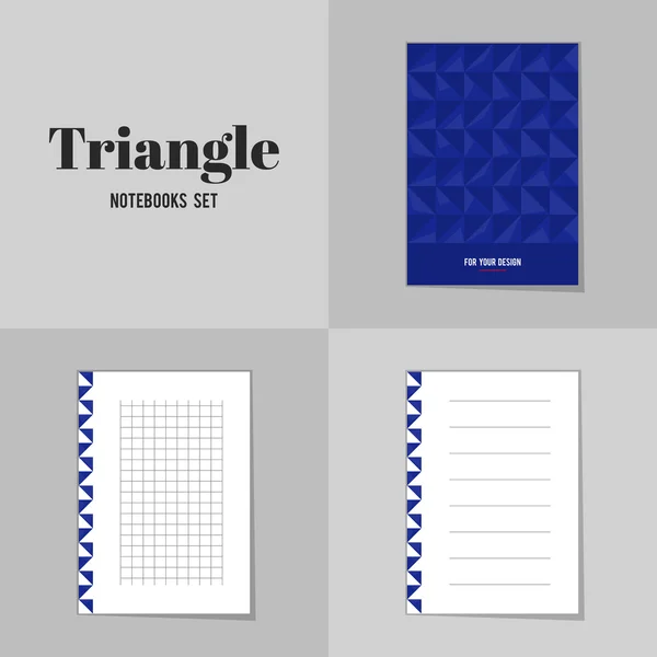 Kolekcja romb i trójkąta kształt notebooki — Wektor stockowy