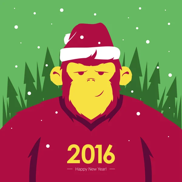 Monkey for the year of the monkey 2016 — 스톡 벡터