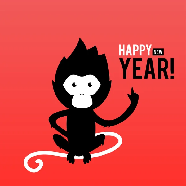 Monkey for the year of the monkey 2016 — Stock Vector