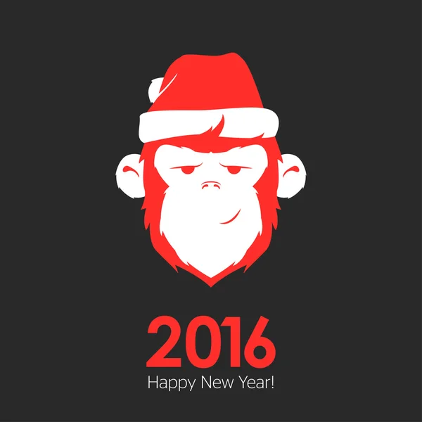 Monkey for the year of the monkey 2016 — Stock Vector