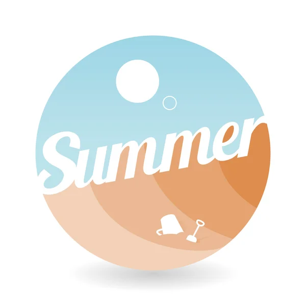 Ontwerp illustratie concepten zomer pictogram met stijl typografie. Vectorillustratie. Concepten Web Banner en gedrukte materialen. Trendy en mooi. Veelhoekige Vector achtergrond — Stockvector