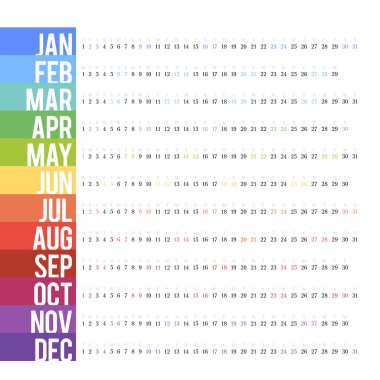 Calendar for 2016. Week Starts Monday. Simple Vector Template. Concepts Web Banner and Printed Materials. Flat Elements