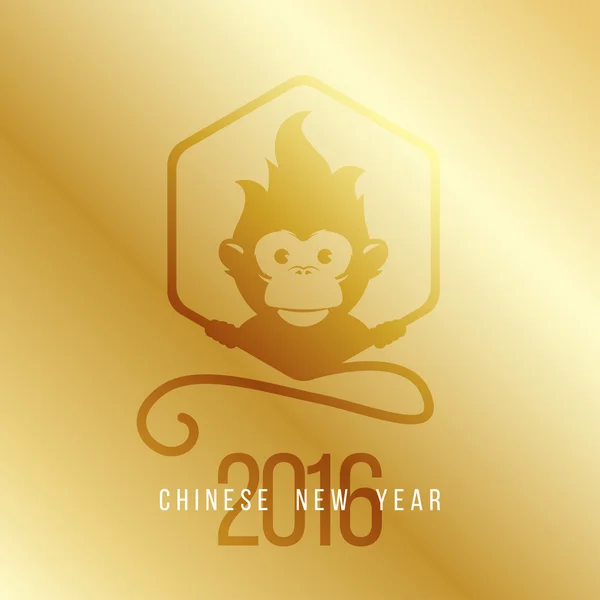 Обезьяна на год обезьяны 2016 — стоковый вектор