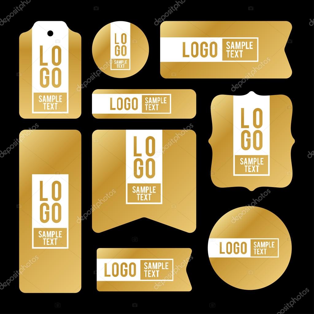Collection of sample logo and text cards, notes, stickers, labels, tags with cute ornament illustrations. Template for scrapbooking, wrapping, notebooks, notebook, diary, decals, school accessories