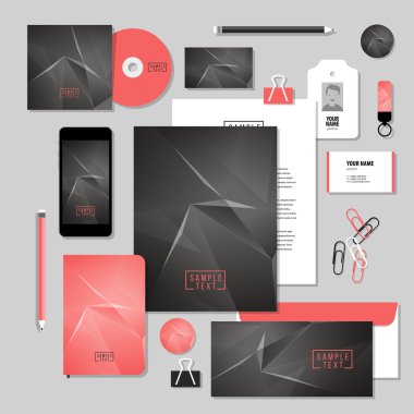 Vektör ileti örneği şablonu tasarım soyut çokgen alanı düşük Poli ile