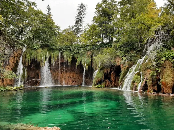 Croatia National Park Plitvice Lakes Waterfalls — Stock Photo, Image