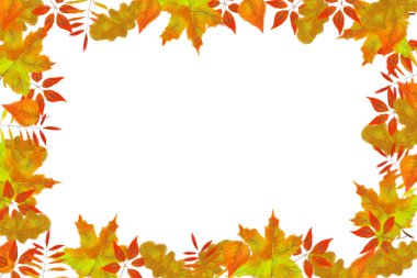 Sonbahar yapraklı çerçeve