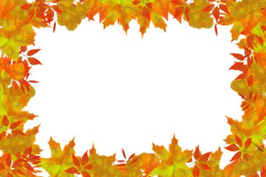 Sonbahar yapraklı çerçeve