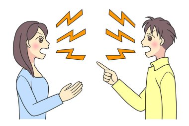 Genç bir çift karşı karşıya geldi ve tartıştılar.