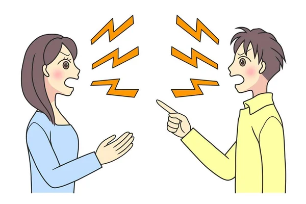 Genç bir çift karşı karşıya geldi ve tartıştılar.