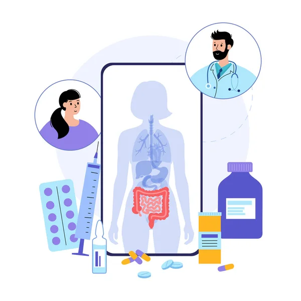 Intestinelogoconcept — Stockvector