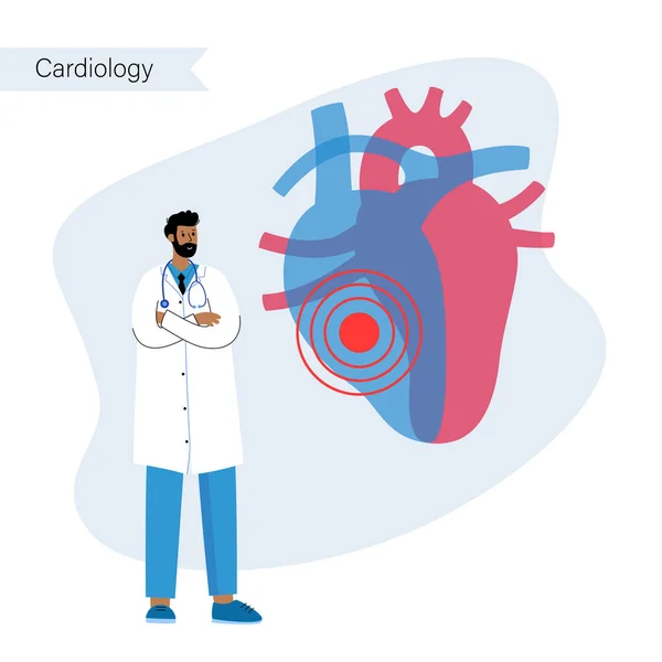 Concepto de plantilla de cardiología — Archivo Imágenes Vectoriales